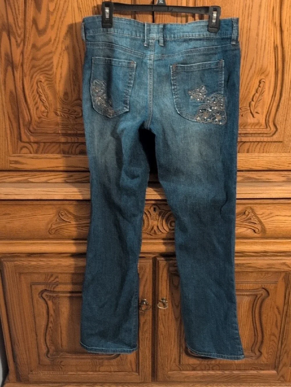 lei Blue Embroidered Boot Cut Jeans